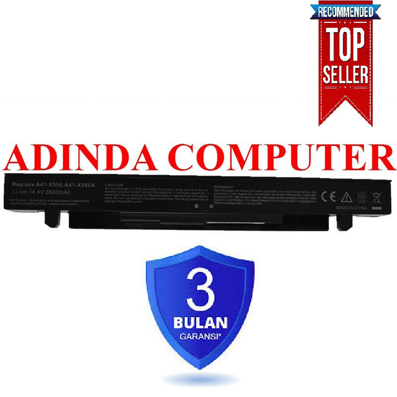Baterai Asus X450 P550 R409 R510 X452 X550 X552 Y481 Y581 X550A
