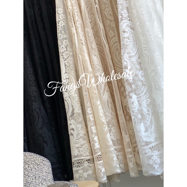 FW R506 Rok Brokat Panjang 95cm List Gold | Rok Brukat Furing Panjang 95cm