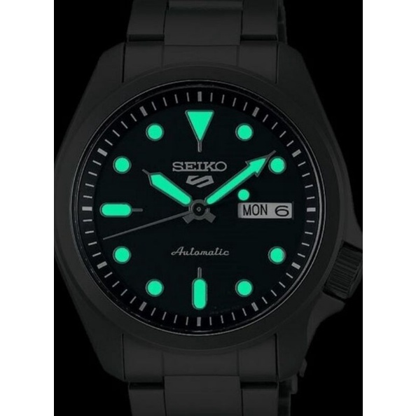 seiko 5 sports SRPE58K1 AUTOMATIC  BLACK DIAL TWO TONE