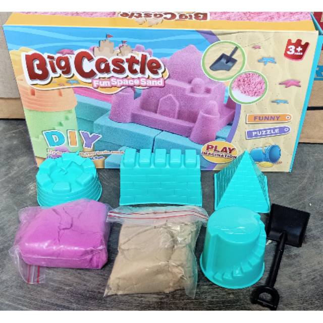 SH 1090 BIG CASTLE FUN SPACE / MAINAN PASIR ajaib plus cetakan nya bentuk istana