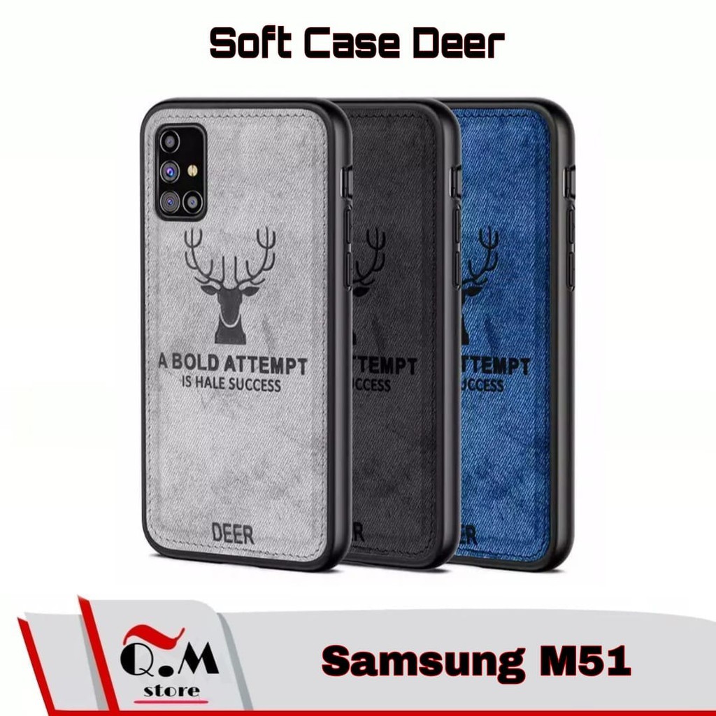 Case Samsung M22 / Samsung M51 Softcase Deer High Quality Premium Casing Deer Bermotif Rusa Jens