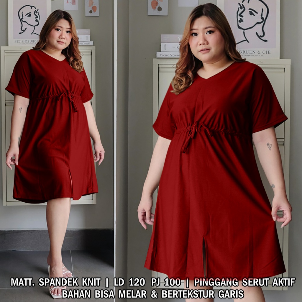 ZRS Dress Yuan JUMBO BIG SIZE XXXL LD 120 CM PJ 100 CM Babyterry PREMIUM