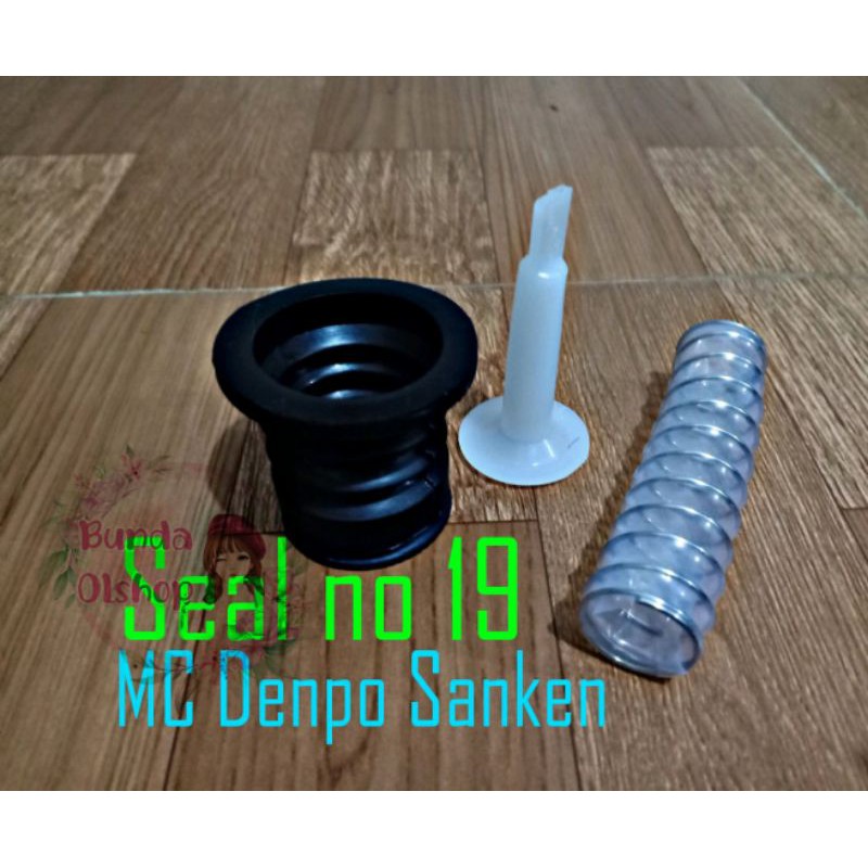 Set Seal Karet no 19 + Per + Tiang Plastik Pembuangan Mesin Cuci Sanken