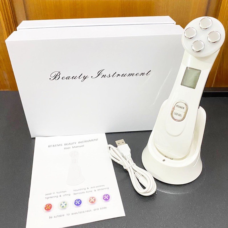 Setrika wajah meso alat pijat wajah RF EMS pdt led photon alat mesotheraphy rf