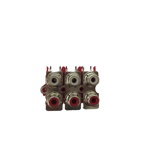 SOKET RCA 2PIN BELL MERAH TANCAP PCB