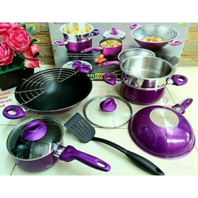 Panci Supra Set 9 Pcs Rosemary / Panci Set 9pcs