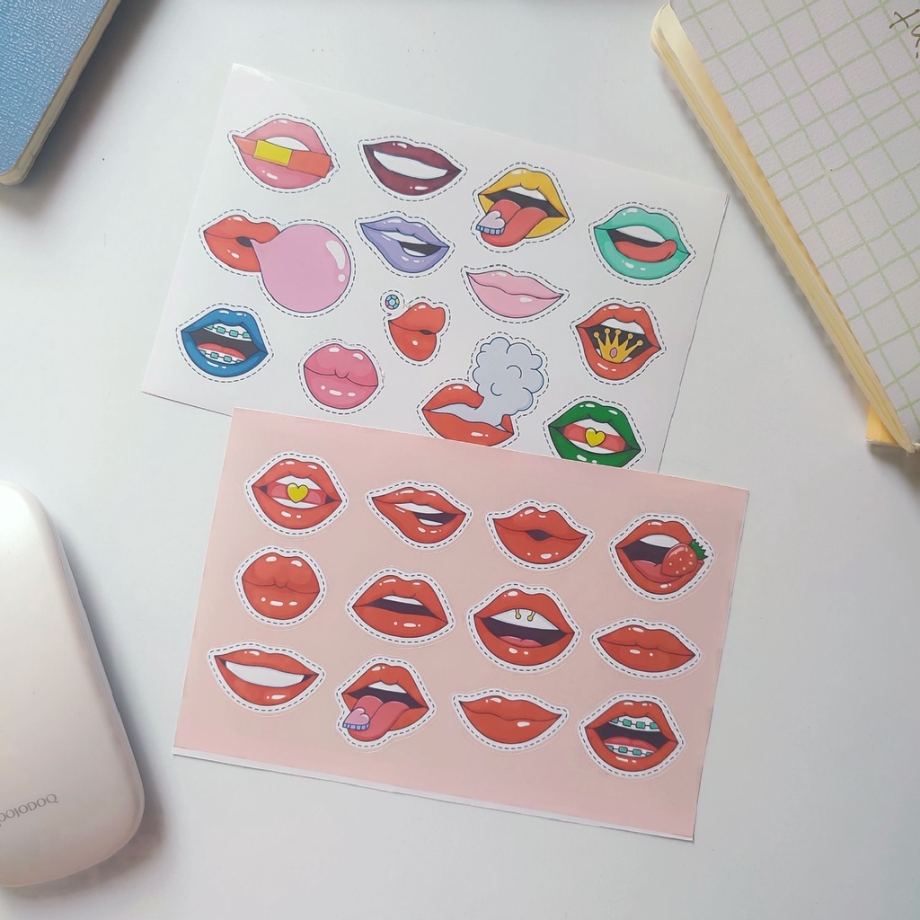 

STIKER GIRL LIPS AESTHETIC STIKER CASE HP STIKER TUMBLR SET
