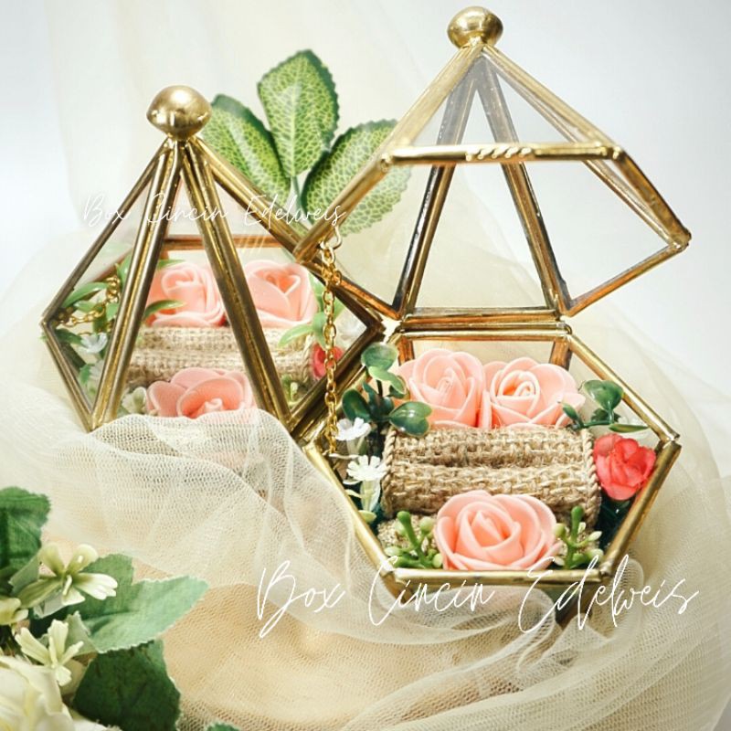 RING BOX/ BOX CINCIN/ KOTAK CINCIN/ RING BEARER/BOX TERRARIUM S S6