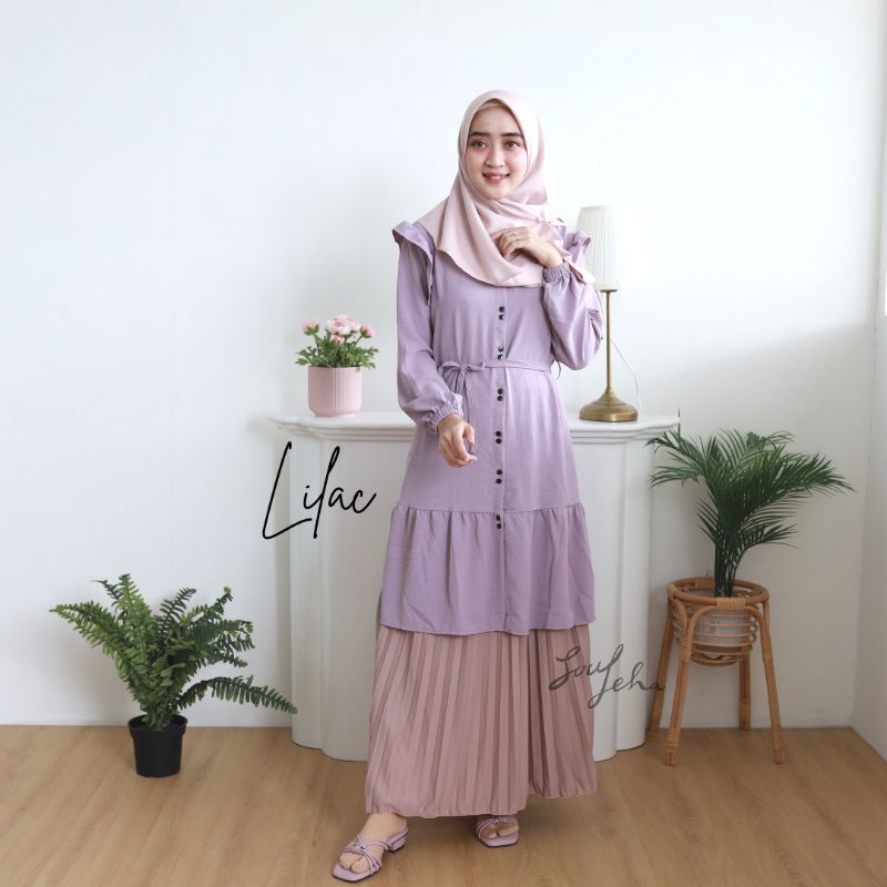 Soulleha   Inara Tunik   Tunik Basic bahan Crinkle Airflow Premium