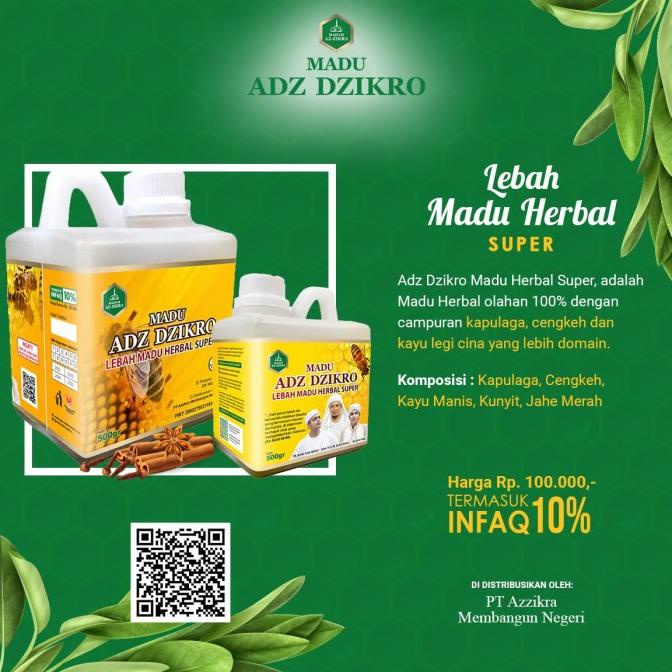 

Madu Adz Dzikro Herbal Pahit Resmi Az Zikra Azzikra 500 gr