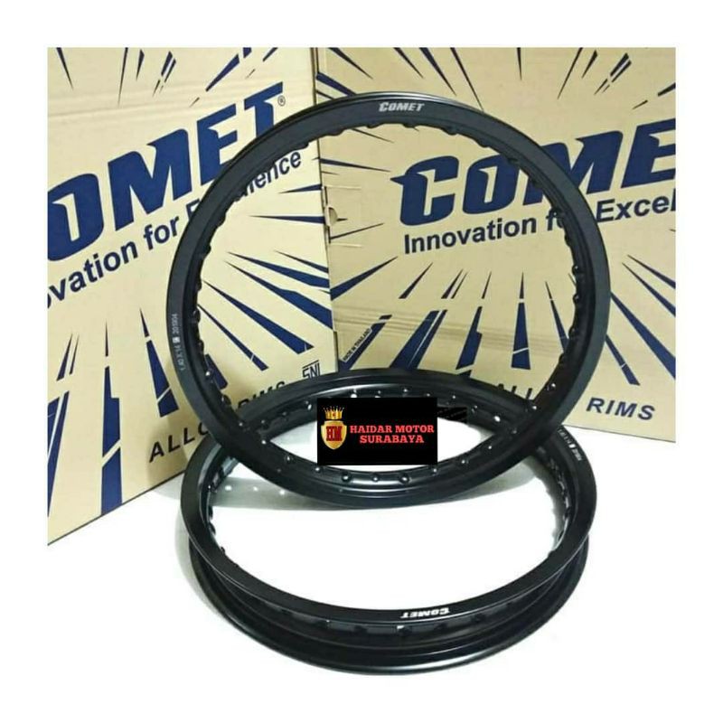 VELG COMET 140/160-17 W SHAPE SEPASANG BLACK/HITAM/VLEG VARIASI COMET RING 17 TERMURAH/VLEG STANDART