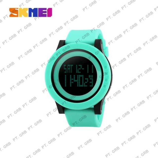 Jam tangan wanita digital SKMEI 1193 light green water resistant 50M