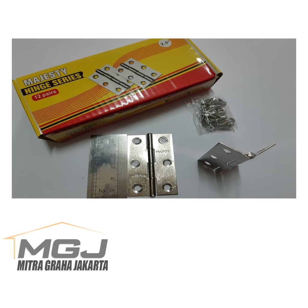 Engsel Kupu Mini Kecil 2.5" STAINLESS Pintu Lemari Kayu Kotak Box Peti MGJ