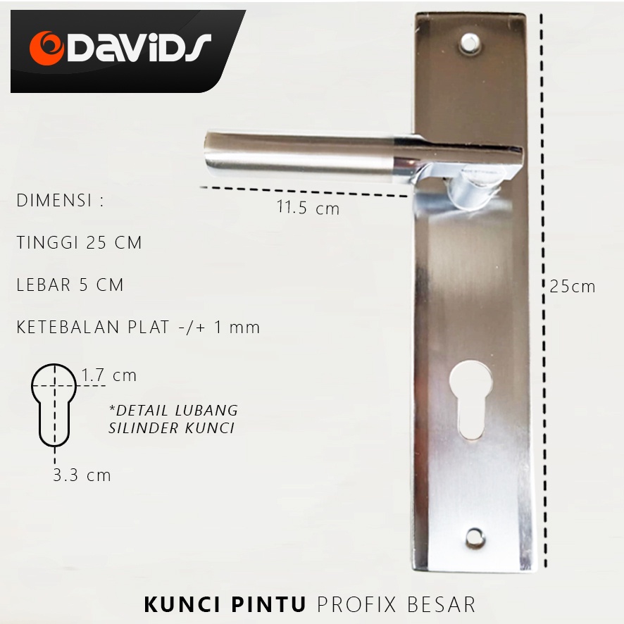 Hendel Pintu Kunci Rumah Set Kamar Minimalis Handel Gagang Pegangan Handle Selot Slot Besar Profix