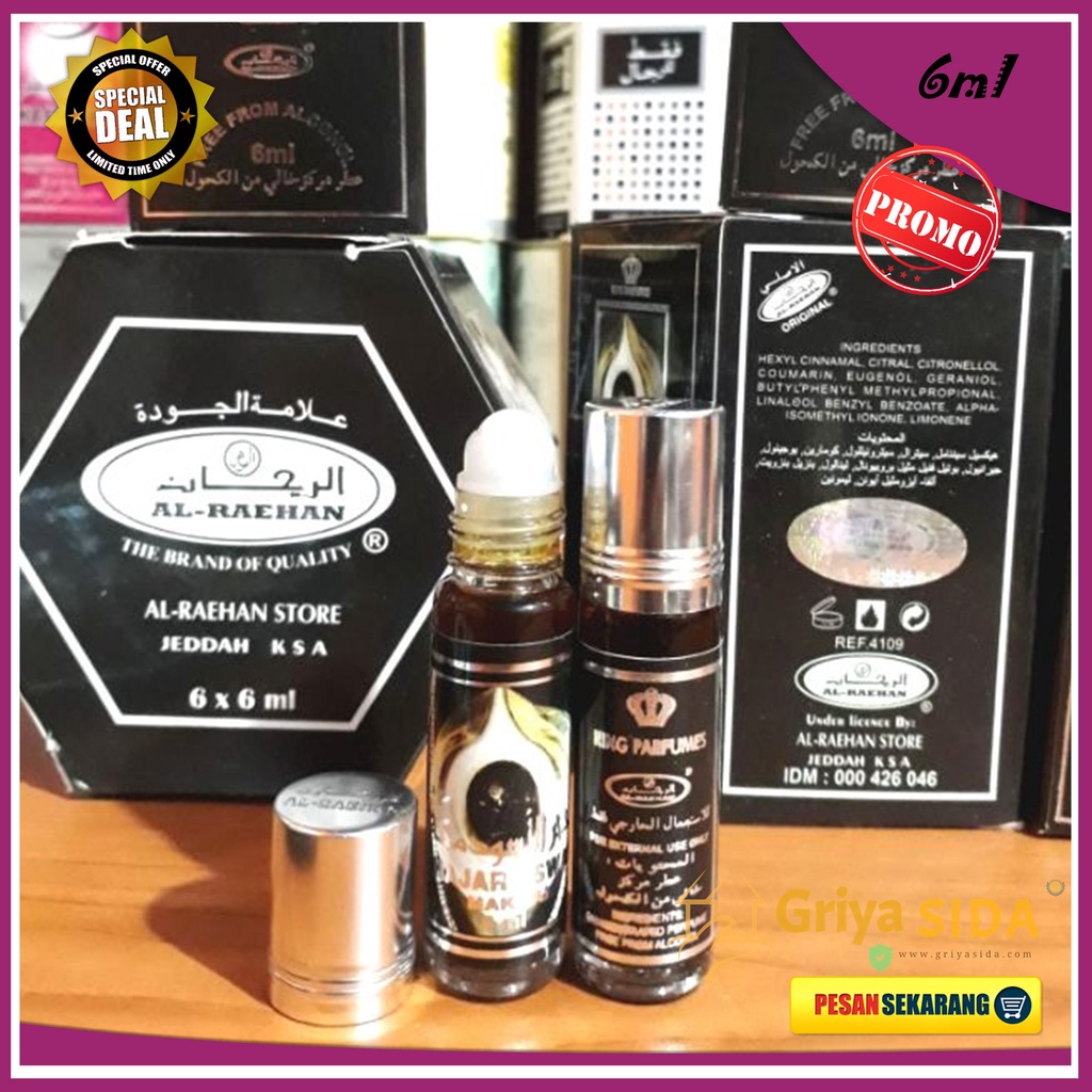 Parfum Hajar Aswad 6ml alraehan aroma hajar al raehan mirip al rehab parfum Harga grosir PROMO