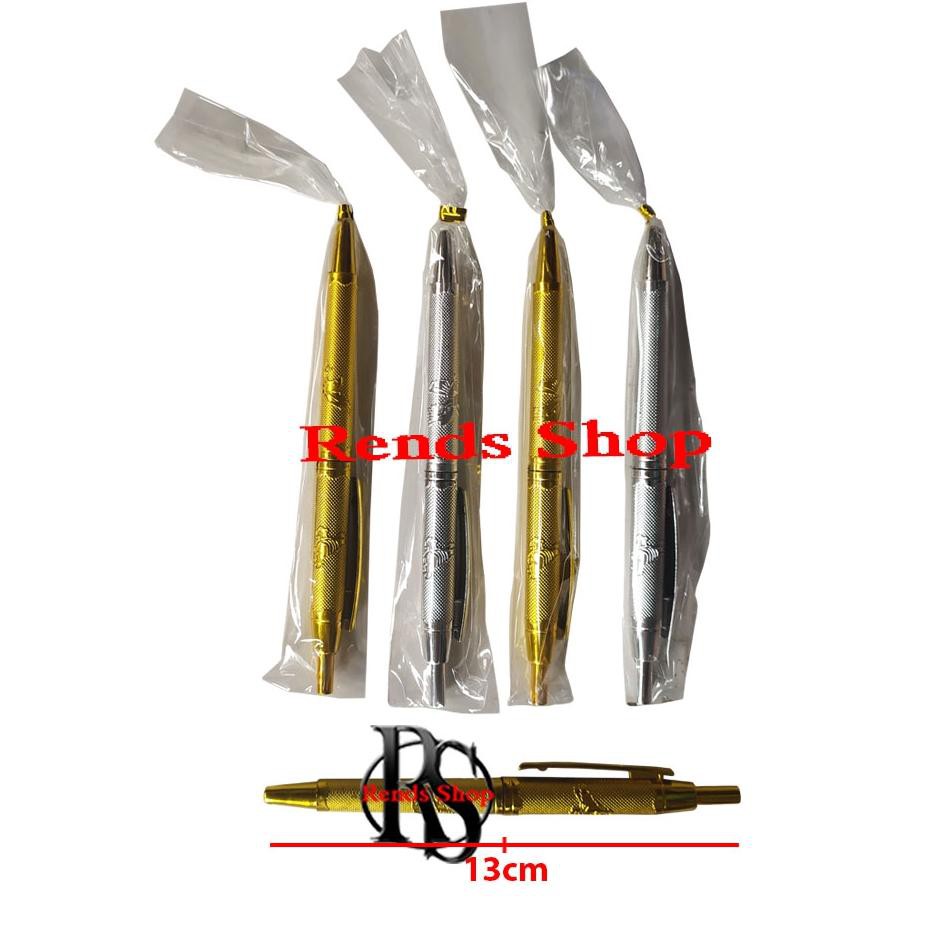 

Pn8Code Souvenir 100 Pcs Pulpen Emas Perak Bunga Kemasan PLASTIK Sovenir Hadiah Pernikahan Murah(ter