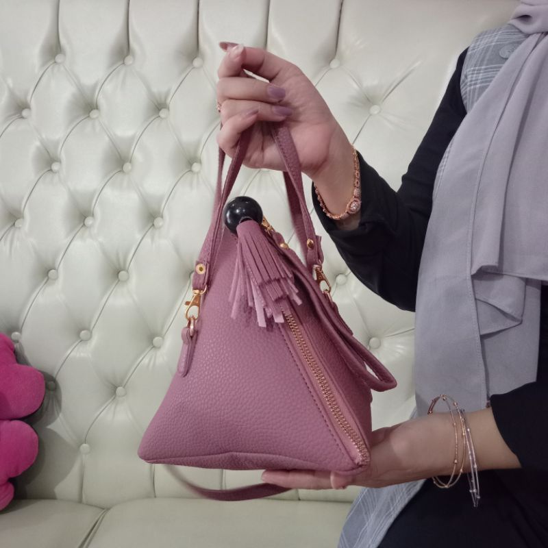 Tas Wanita Slempang Papirut Gundu Besar Terbaru Tali Panjang Terlaris COD