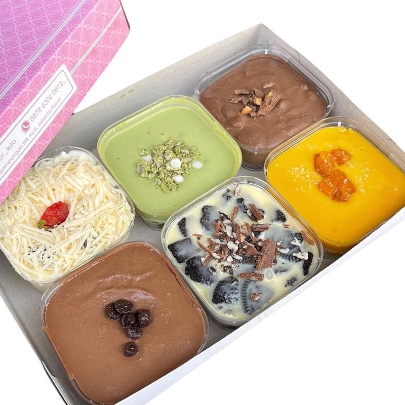 

MUNGIL DESSERT isi 6 Pcs bisa Mix FREE kotak