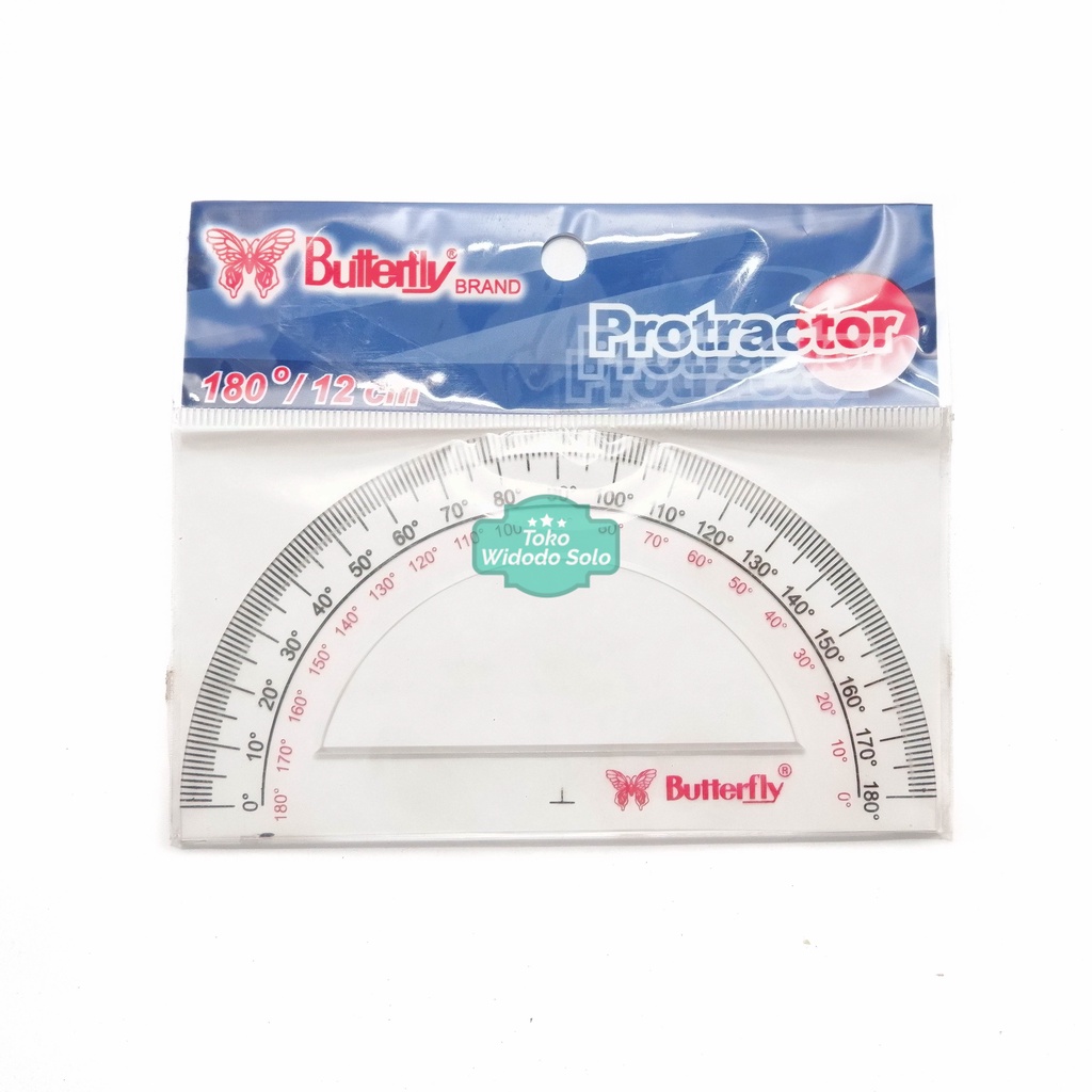 

Penggaris Busur Butterfly 12cm Lubang Tebal Protactor 180 Derajat - 1 Buah