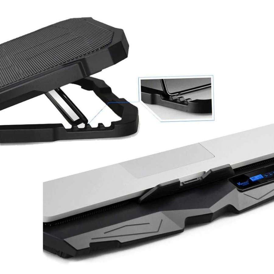 Notebook Cooler Pad Laptop Ultra Thin Radiator Cooling Base - S18 - Black