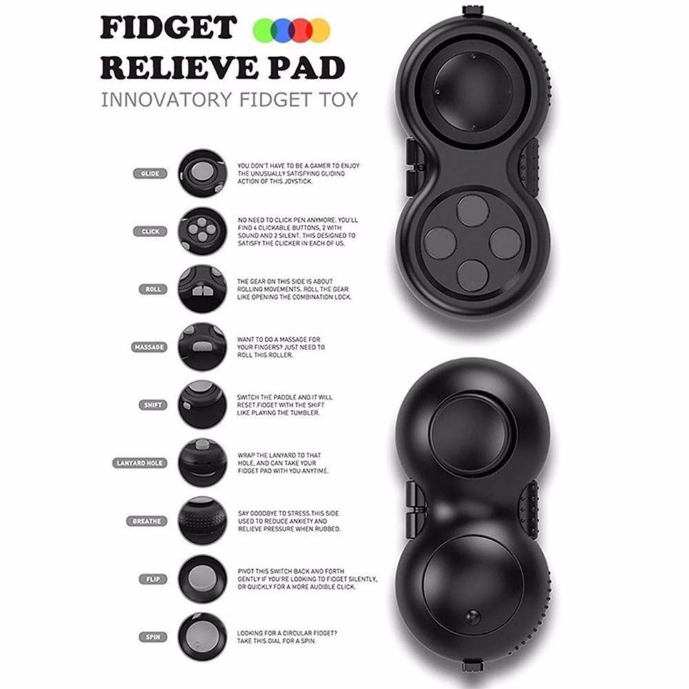 Needway  Controller Gamepad Decompression Toy Children Adults Toy Gamepad Is Used To Relieve Figet Toys Handle Fidget Pad Gamepad Toy Relaxing The Tight Fingers Keychain Fidget Toy Reduce Anxiety Games Antistress Toy The Stress Relieve/Multicolor