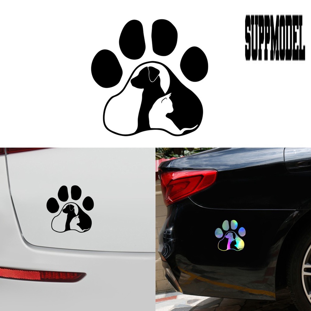 Stiker Motif Anjing Dan Kucing Dapat Dilepas Untuk Dekorasi Mobil Van