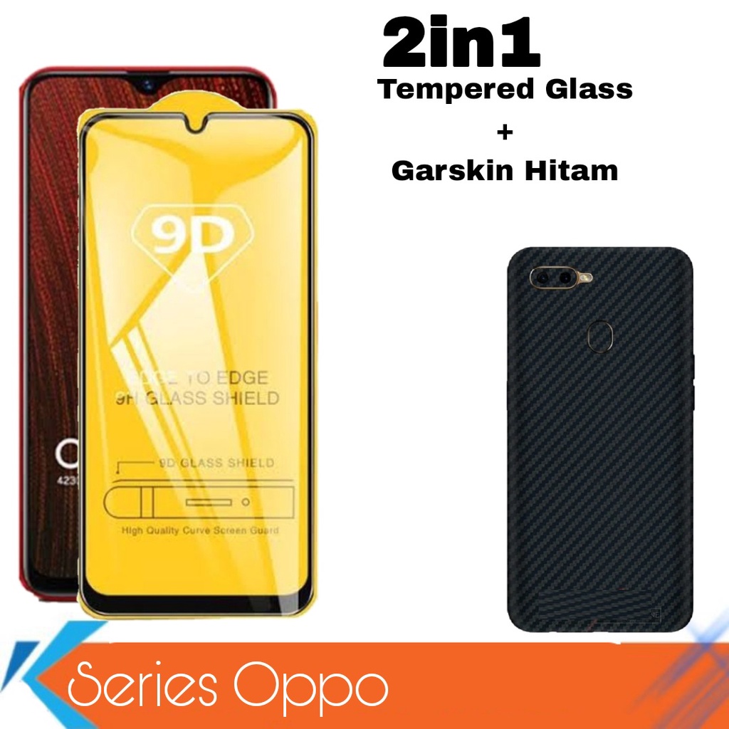 Anti Gores Full Layar  Oppo A5S Opo A7 Oppo A12 Oppo F9 Tempered Glass Full Cover Series Oppo A11K O