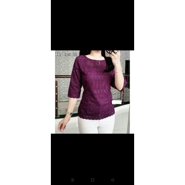 Blus katun bolong premium lapis katun ukuran 3l ld 114-1164l ld 118-120Harga Jumbo