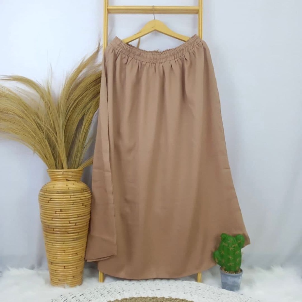 ROK SUPER JUMBO MOSCREPE BIGSIZE - LP 150 CM -  BB 100 KG KEATAS - BISA COD - BUMIL - BAHAN NYAMAN-KOPI SUSU