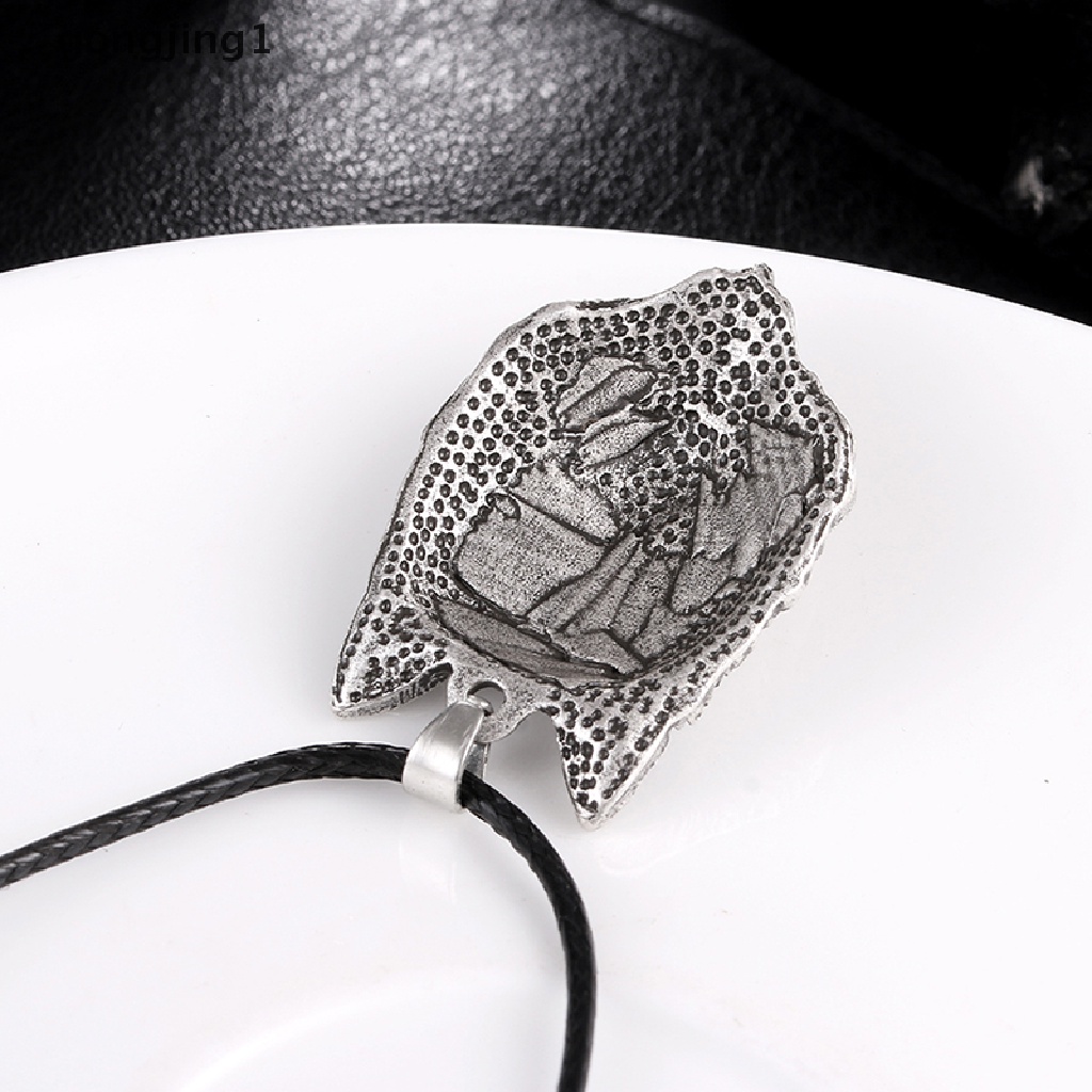 Kalung Liontin Kepala Serigala Tibet Warna Silver Untuk Pria