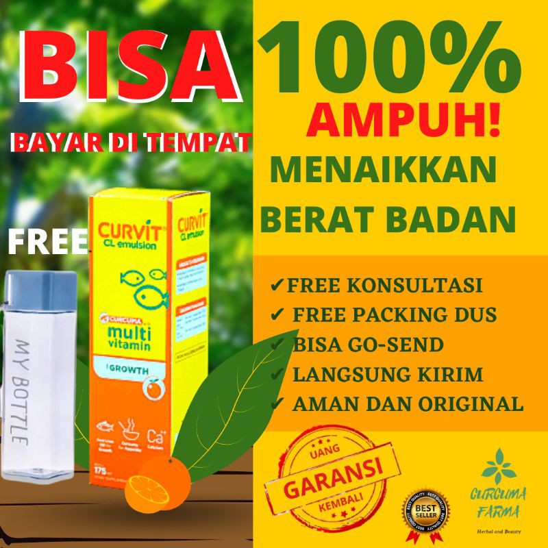 Curvit plus cl emulsion dan Curcuma plus racikan penambah nafsu makan dan vitamin penggemuk badan an