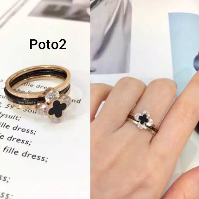 Cincin Titanium Asli Fashion Korea Unik Anti Karat &amp; Alergi