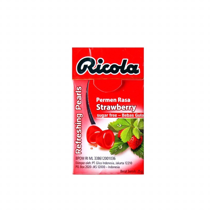 

RICOLA PACK25 GR PEARLS STRAWBERRY