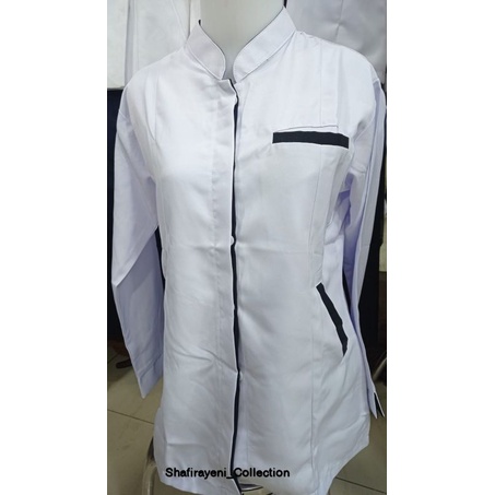 Baju Dinas Hitam Putih Polos 3 Kantong / Baju ASN / BAJU DINAS