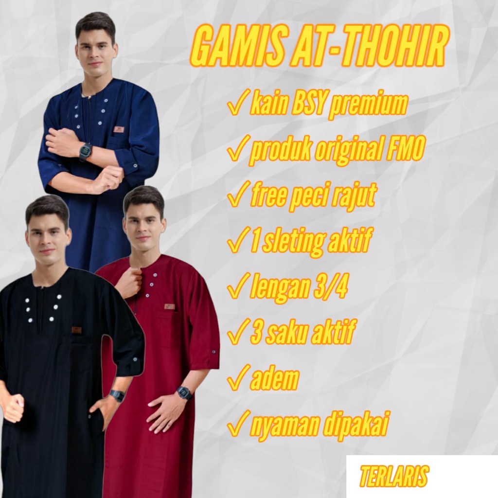 AT-THOHIR /JUBAH PRIA REMAJA DAN DEWASA/GAMIS Pria PREMIUM TERLARIS