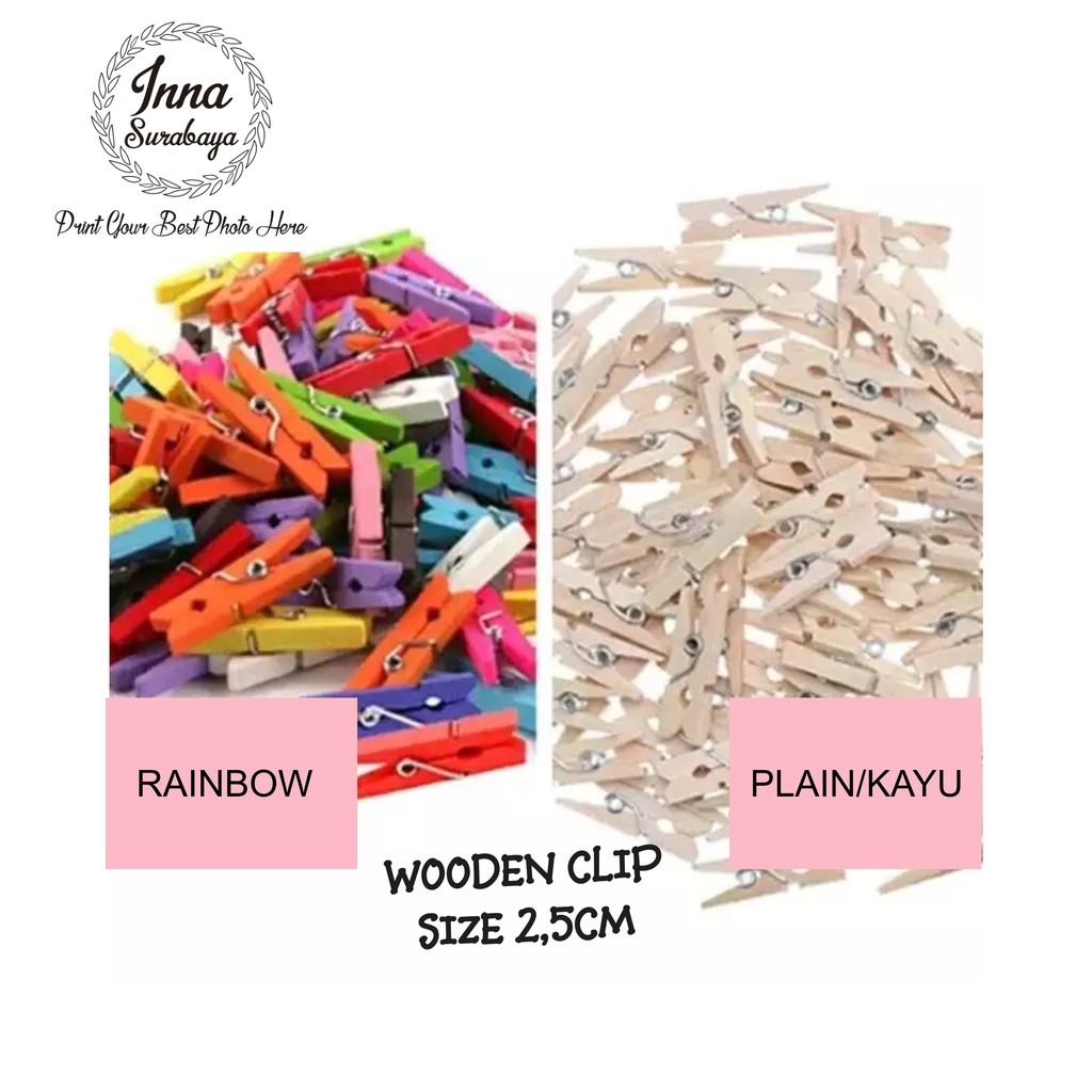 Wooden clip size 2,5cm