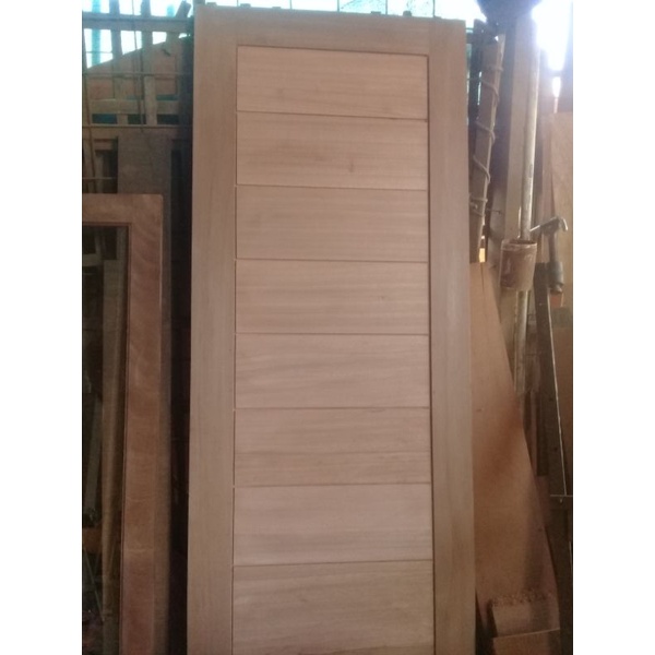 Kusen dan daun pintu ukuran standar bahan kayu kamper oven/ pintu minimalis/ pintu modern/pintu kayu