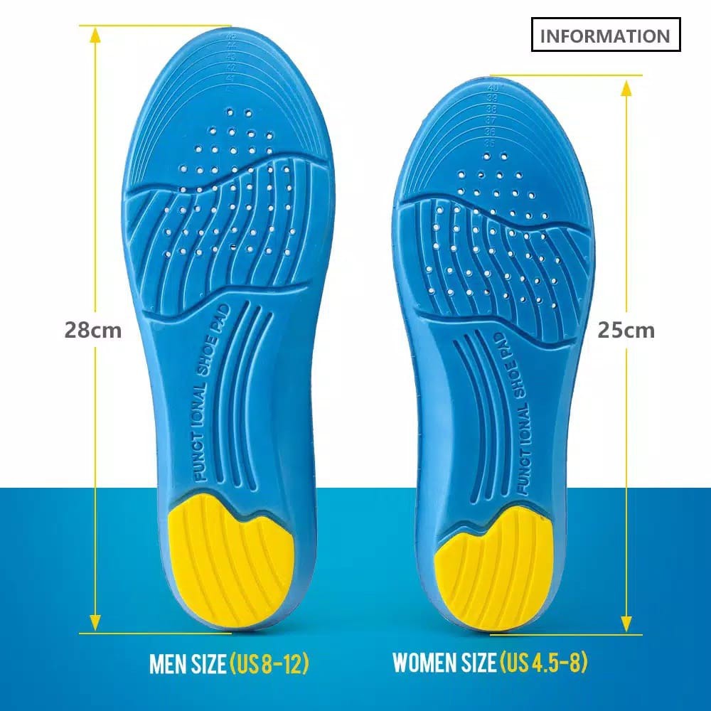 1 Pasang Insole Memory Foam Premium / Running Sport Insole High Quality / Alas Sepatu Empuk