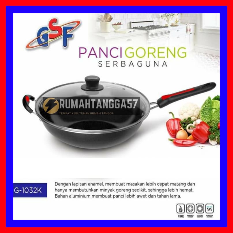 PANCI GORENG SERBAGUNA / PANCI WAJAN GORENG PENGGORENGAN SERBAGUNA NON STICK ANTI LENGKET TUTUP KACA