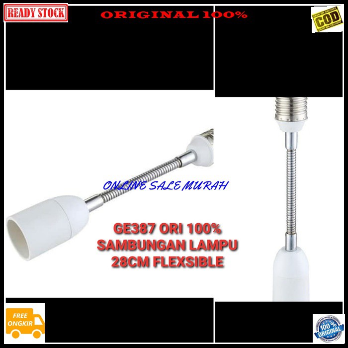 G387 Sambungan lampu hias belajar penerang spiral Fitting Holder Connector Extention pemanjang soket Bohlam Ulir Lamp Downlight led bohlam fleksible G387   Panjang 28cm  BISA SEGALA JENIS LAMPU DAN RUMAH LAMPU E27  Kegunaan : 1. Agar cahaya LED l