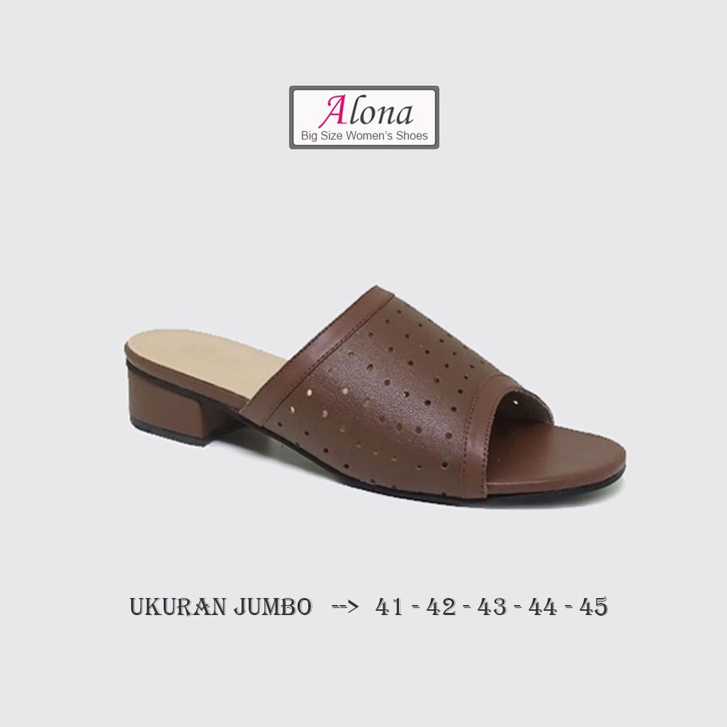 Sendal Selop wanita Hak 3 cm ukuran Jumbo BiG Size 41 sampai 45