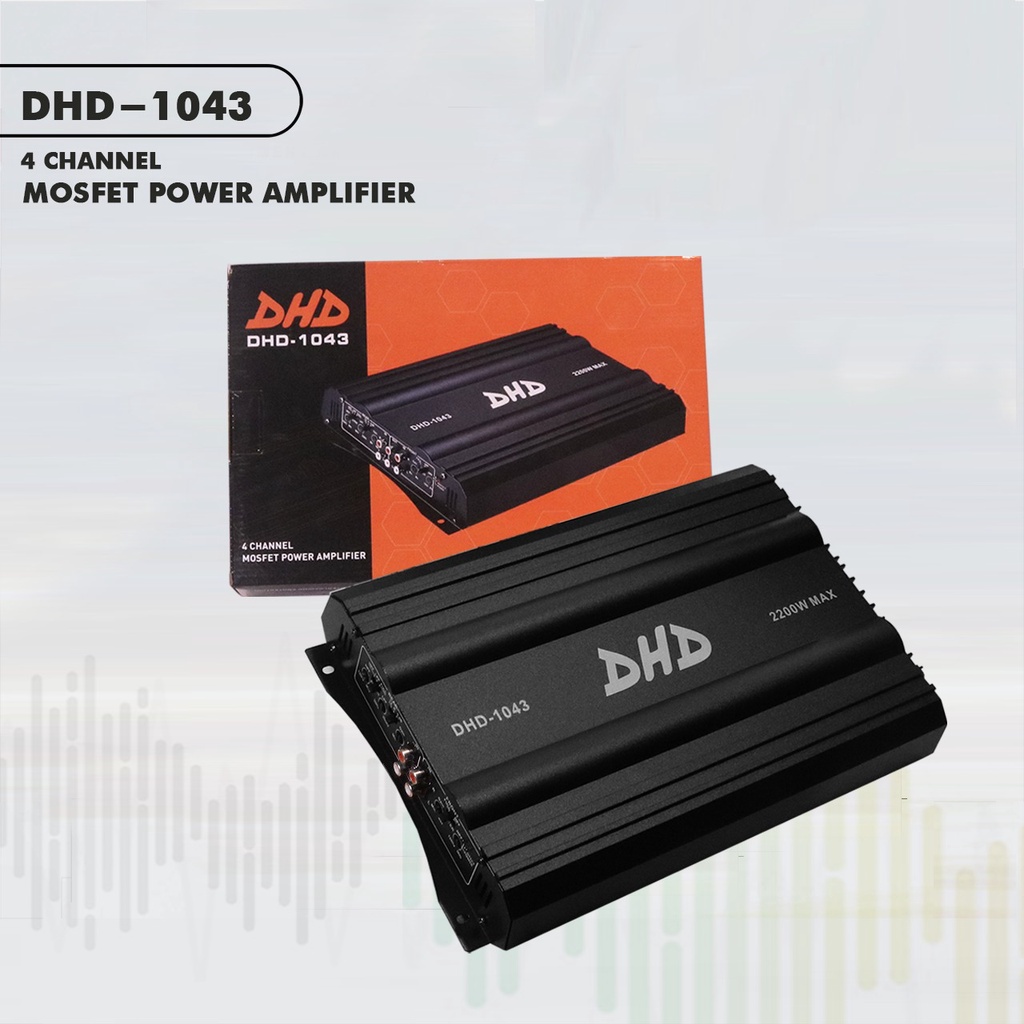 DHD 1043 Power Amplifier 4 Channel Amplifier Audio Mobil