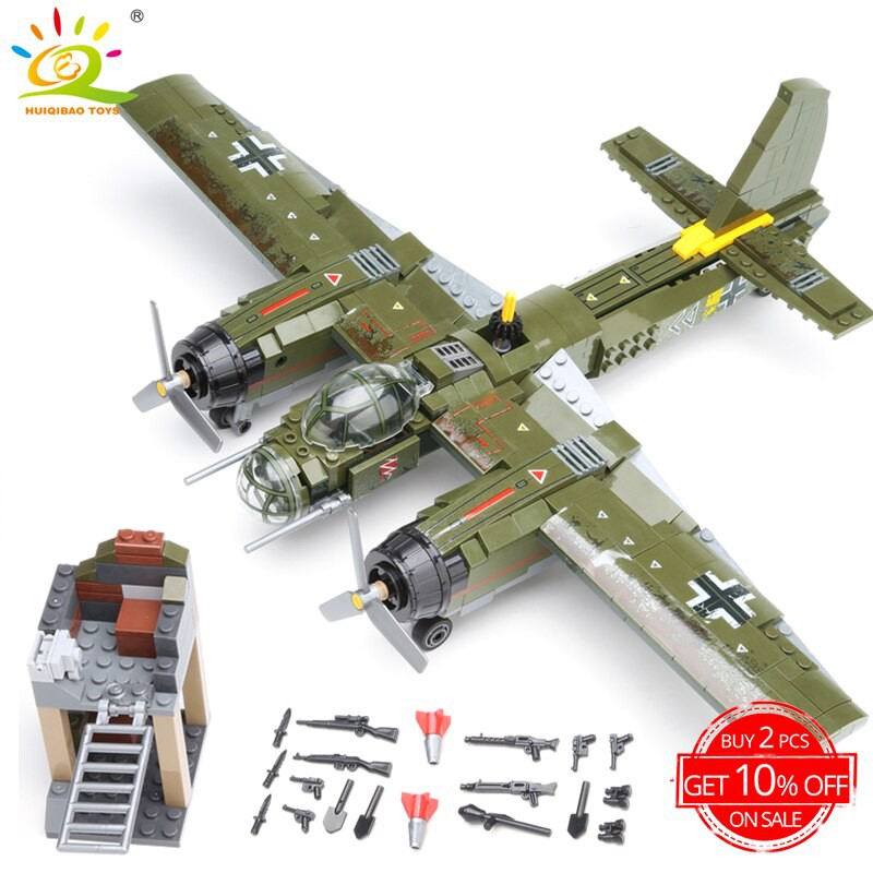 Gratis Ongkir 559pcs Military Ju 88 Bombing Plane Building Block Ww2 Helicopter Army Weapon Soldier Shopee Indonesia