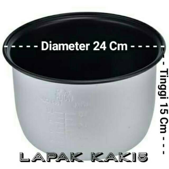 Panci daleman rice cooker ukuran 1,8 liter inner pot rice cooker teflon 1,8 liter