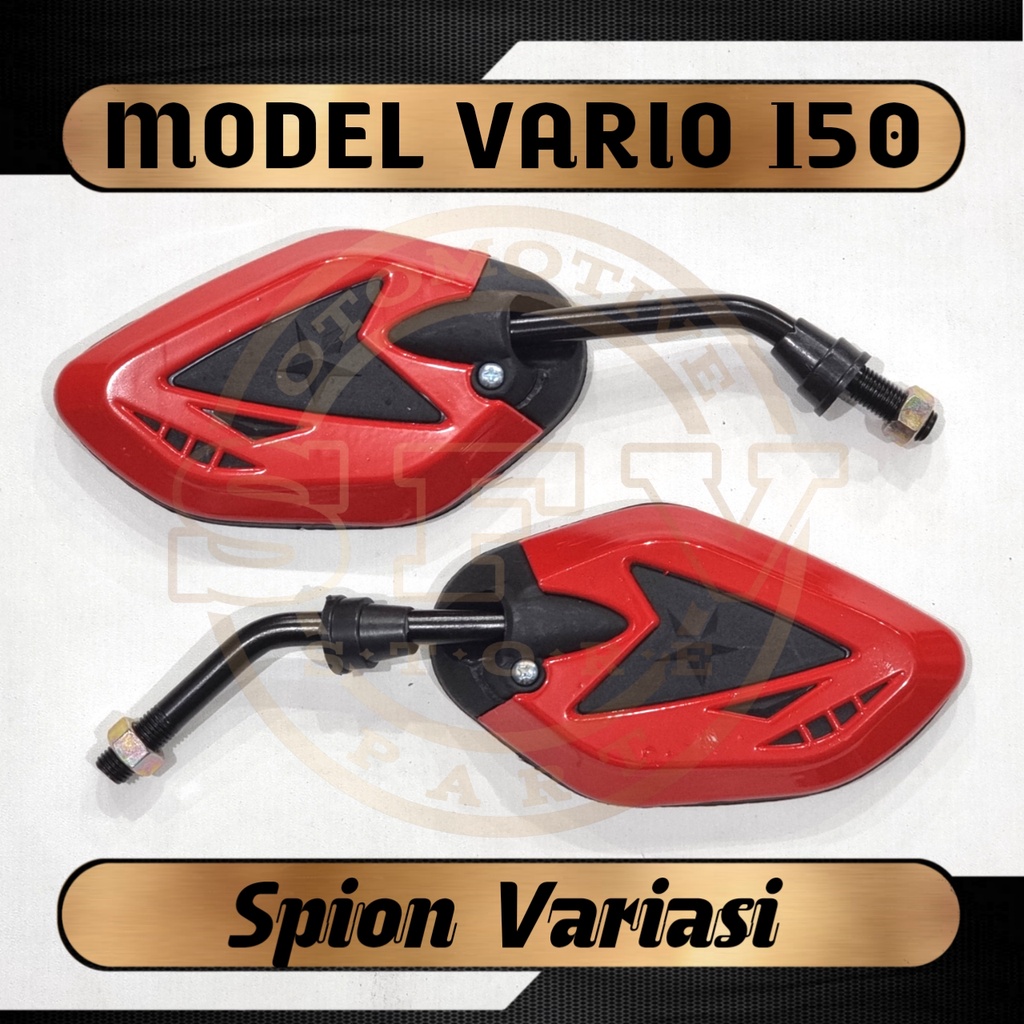 Kaca Spion Model Vario 150 New / Beat Fi / Vario 125 / Beat Honda Yamaha Standar Dan Mini-EXCLUSIVE Merah
