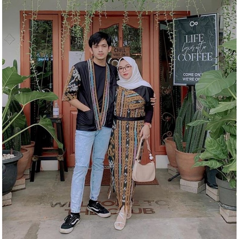 couple set tenun//couple set kondangan//couple etnik