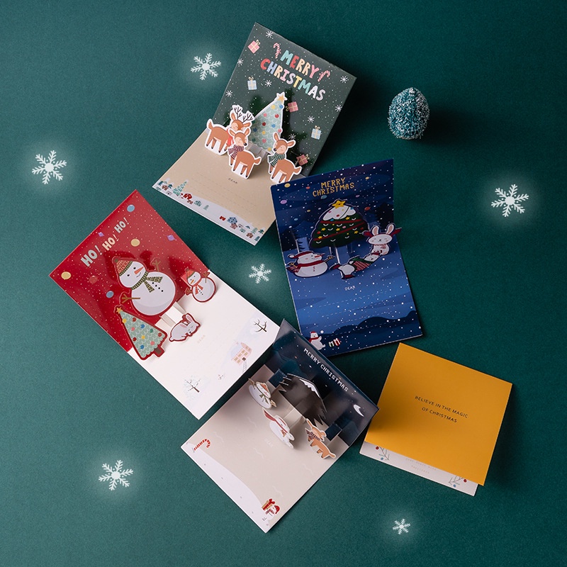 Kartu Ucapan 3d Untuk Dekorasi Natal / Tahun Baru