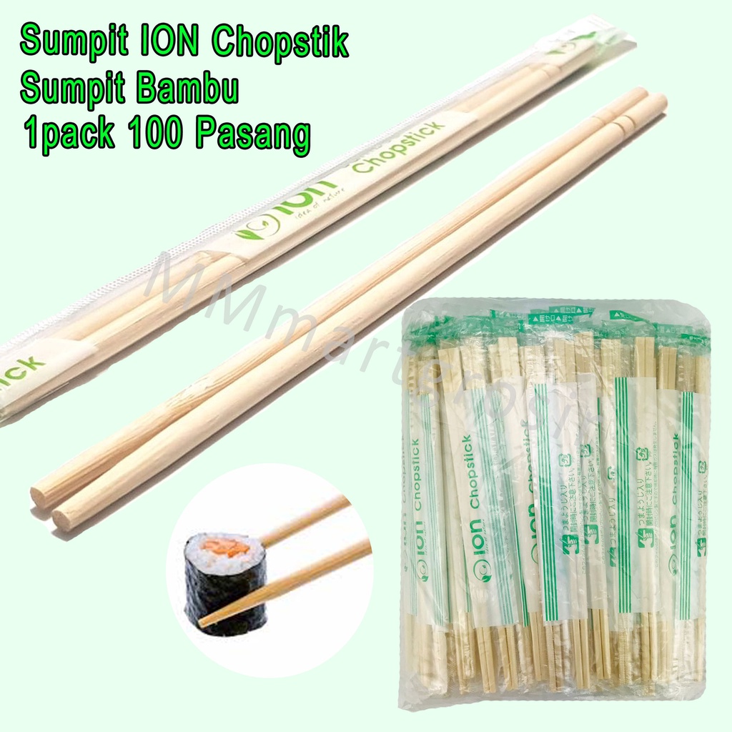 Sumpit / Sumpit Bambu ION / Sumpit Makan / 1pack 100 Pasang