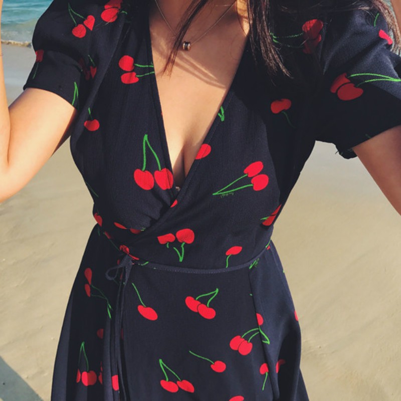 plus size cherry dress