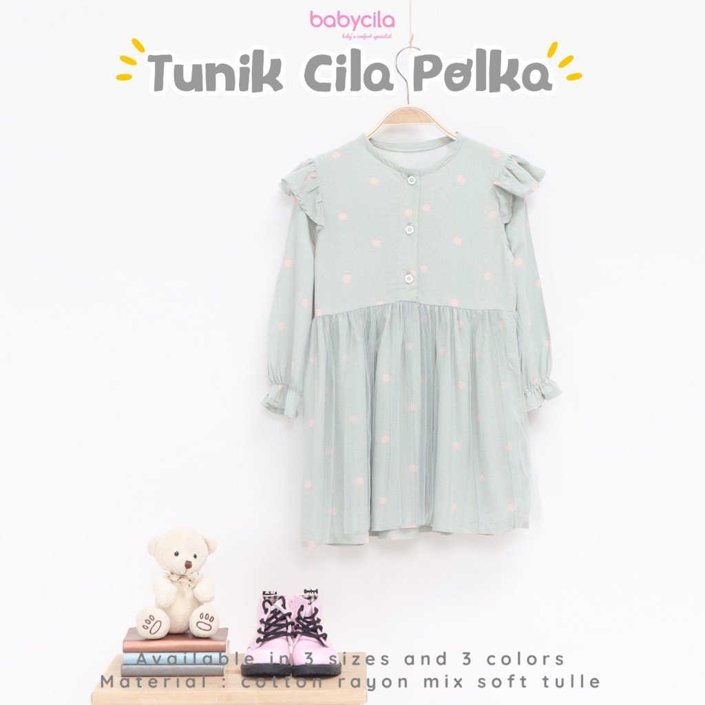 Tunik Cila Polka Mix Tulle by baby cila / Ready S